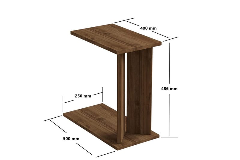 Deyra Sidobord 25 cm - Valnöt - Möbler - Bord & matgrupp - Avlastningsbord & sidobord - Lampbord & sidobord