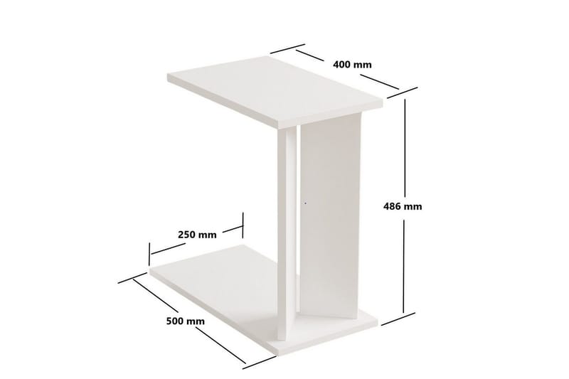 Deyra Sidobord 25 cm - Vit - Möbler - Bord & matgrupp - Avlastningsbord & sidobord - Lampbord & sidobord