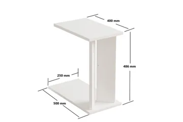 Deyra Sidobord 25 cm - Vit - Möbler - Bord & matgrupp - Avlastningsbord & sidobord - Lampbord & sidobord