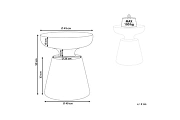 Diondra Sidobord 45 cm - Svart - Möbler - Bord & matgrupp - Avlastningsbord & sidobord - Lampbord & sidobord