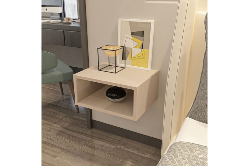 Dora Sängbord 45 cm - Beige - Möbler - Bord & matgrupp - Avlastningsbord & sidobord - Sängbord & nattduksbord