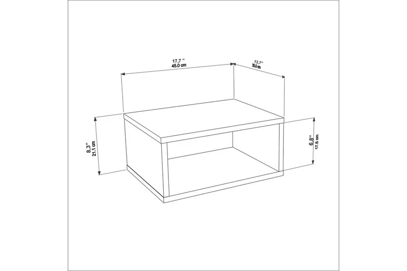 Dora Sängbord 45 cm - Brun - Möbler - Bord & matgrupp - Avlastningsbord & sidobord - Sängbord & nattduksbord
