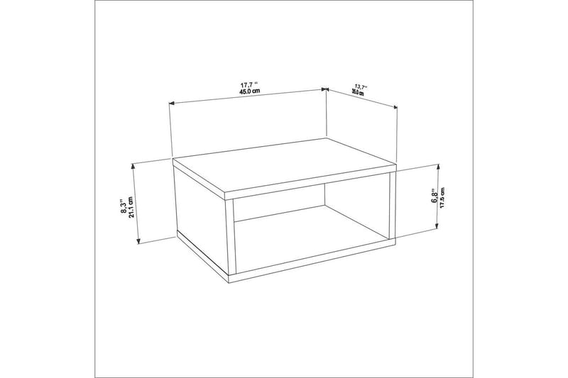 Dora Sängbord 45 cm - Vit - Möbler - Bord & matgrupp - Avlastningsbord & sidobord - Sängbord & nattduksbord