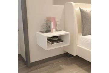 Dora Vägghängt Sängbord 45 cm, Förvaring med Hylla - Vit - Möbler - Bord & matgrupp - Avlastningsbord & sidobord - Sängbord & nattduksbord