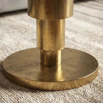 Dorlen Runt soffbord i aluminium med marmorskiva - vit och guld - Möbler - Bord & matgrupp - Avlastningsbord & sidobord - Piedestal & blompiedestal