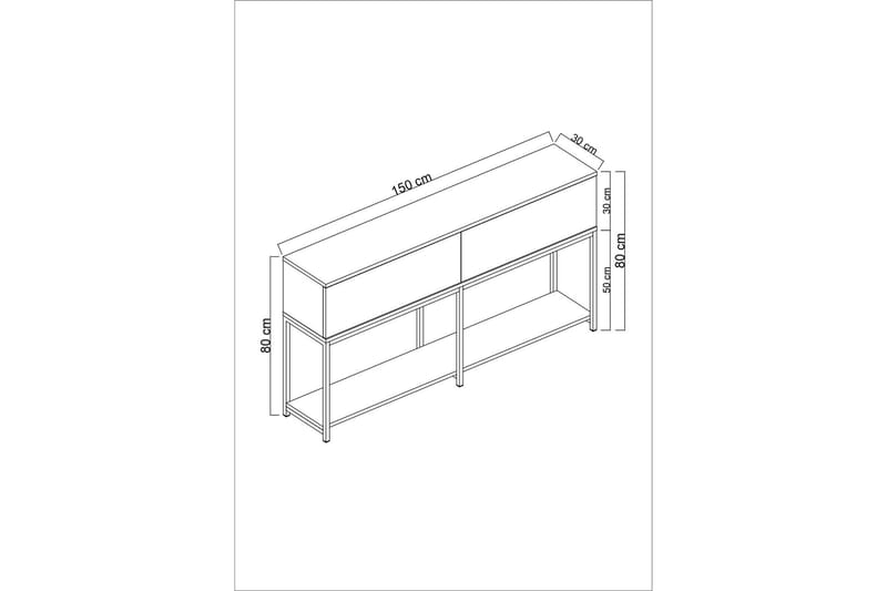 Dorlord Konsollbord 150 cm - Svart/Vit - Möbler - Bord & matgrupp - Avlastningsbord & sidobord - Konsolbord & hallbord