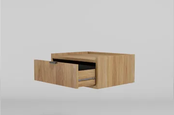 Dravo Vägghängt Sängbord 40 cm - Naturlig hickory / naturlig ekton - Möbler - Bord & matgrupp - Avlastningsbord & sidobord - Sängbord & nattduksbord