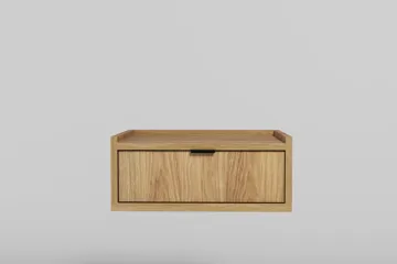 Dravo Vägghängt Sängbord 40 cm - Naturlig hickory / naturlig ekton - Möbler - Bord & matgrupp - Avlastningsbord & sidobord - Sängbord & nattduksbord