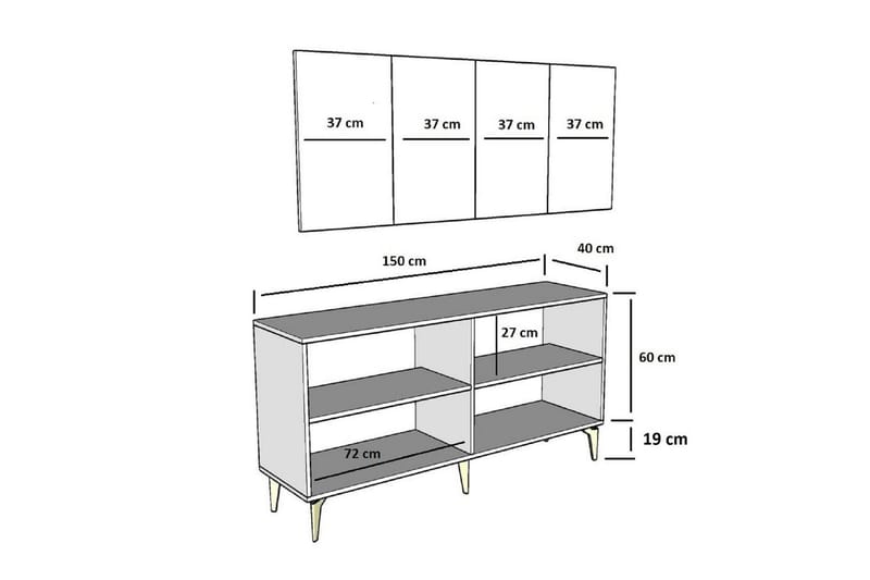 Drop Konsollbord 150 cm - Vit - Möbler - Bord & matgrupp - Avlastningsbord & sidobord - Konsolbord & hallbord