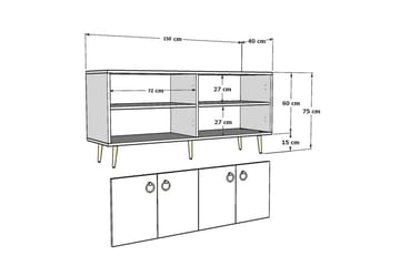 Drop Konsollbord 150 cm - Vit - Möbler - Bord & matgrupp - Avlastningsbord & sidobord - Konsolbord & hallbord