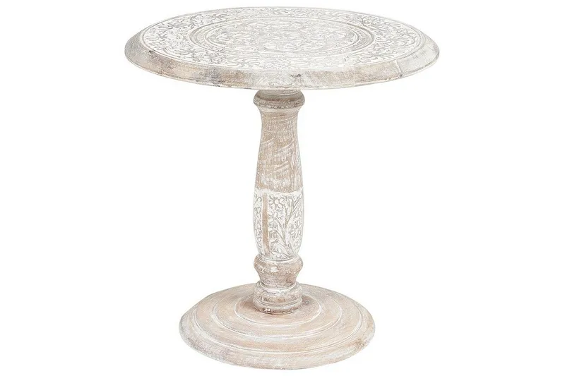 Drusilla Sidobord 45 cm - Ljust trä/Vit - Möbler - Bord & matgrupp - Avlastningsbord & sidobord - Brickbord & småbord