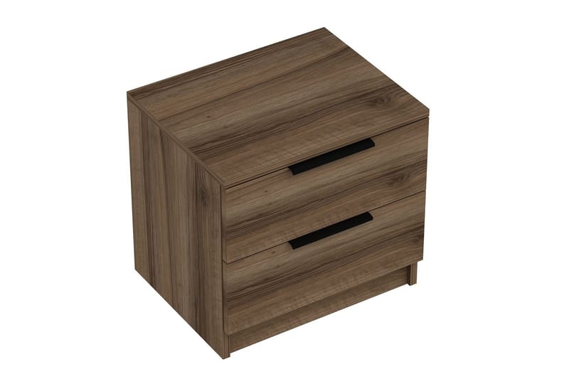 Duleep Sängbord & Nattduksbord 54 cm med Trä- och Valnötsutseende, Förvaring med Lådor - Brun - Möbler - Bord & matgrupp - Avlastningsbord & sidobord - Sängbord & nattduksbord
