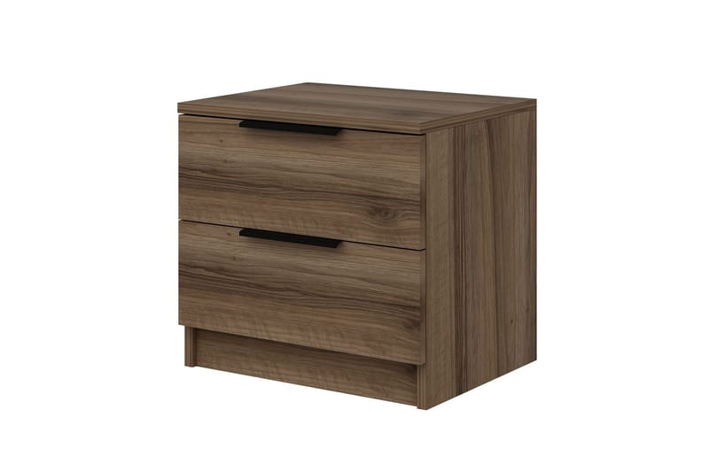 Duleep Sängbord & Nattduksbord 54 cm med Trä- och Valnötsutseende, Förvaring med Lådor - Brun - Möbler - Bord & matgrupp - Avlastningsbord & sidobord - Sängbord & nattduksbord