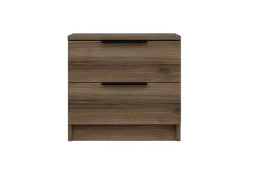 Duleep Sängbord & Nattduksbord 54 cm med Trä- och Valnötsutseende, Förvaring med Lådor - Brun - Möbler - Bord & matgrupp - Avlastningsbord & sidobord - Sängbord & nattduksbord