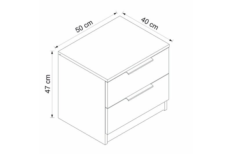 Duleep Sängbord & Nattduksbord 54 cm med Trä- och Valnötsutseende, Förvaring med Lådor - Brun - Möbler - Bord & matgrupp - Avlastningsbord & sidobord - Sängbord & nattduksbord
