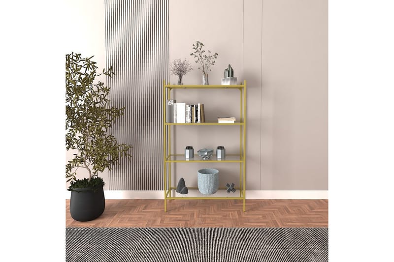 Edilberta Bokhylla 80 cm - Guld - Förvaring - Hylla - Bokhylla
