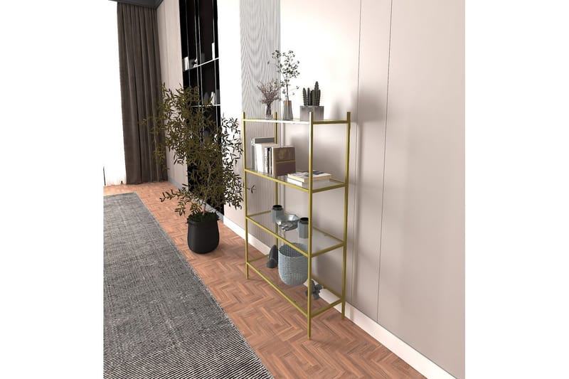 Edilberta Bokhylla 80 cm - Guld - Förvaring - Hylla - Bokhylla