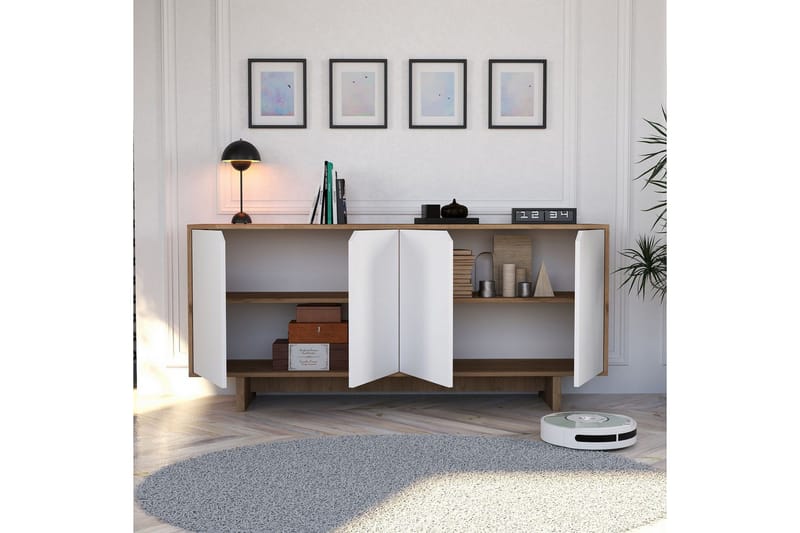 Edrion Konsollbord 180 cm - Vit/Natur - Möbler - Bord & matgrupp - Avlastningsbord & sidobord - Konsolbord & hallbord