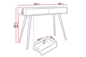Edson Sidobord 102 cm - Vit - Möbler - Bord & matgrupp - Avlastningsbord & sidobord - Lampbord & sidobord