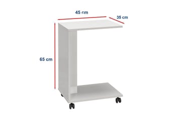 Edwars Sidobord 35 cm - Vit - Möbler - Bord & matgrupp - Avlastningsbord & sidobord - Lampbord & sidobord