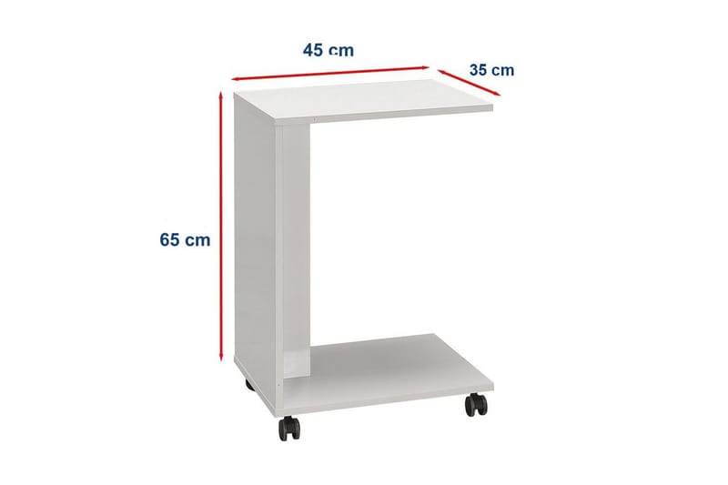 Edwars Sidobord 35 cm - Vit - Möbler - Bord & matgrupp - Avlastningsbord & sidobord - Lampbord & sidobord