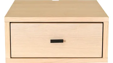 Eiknor Vägghängt Sängbord 30 cm i Ekutseende med Låda - Ljusbrun - Möbler - Bord & matgrupp - Avlastningsbord & sidobord - Sängbord & nattduksbord