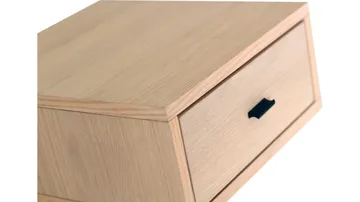 Eiknor Vägghängt Sängbord 30 cm i Ekutseende med Låda - Ljusbrun - Möbler - Bord & matgrupp - Avlastningsbord & sidobord - Sängbord & nattduksbord