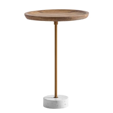 Eliela Sidobord 40 cm Rund - varm mörkbrun, guld och vit - Möbler - Bord & matgrupp - Avlastningsbord & sidobord - Piedestal & blompiedestal