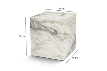 Elnor Sidobord 45 cm - Vit marmor - Möbler - Bord & matgrupp - Avlastningsbord & sidobord - Brickbord & småbord