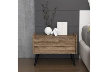 Elspet Sängbord 60 cm - Valnöt - Möbler - Bord & matgrupp - Avlastningsbord & sidobord - Sängbord & nattduksbord