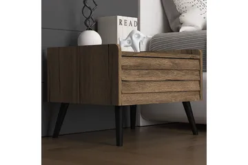 Elspet Sängbord 60 cm - Valnöt - Möbler - Bord & matgrupp - Avlastningsbord & sidobord - Sängbord & nattduksbord