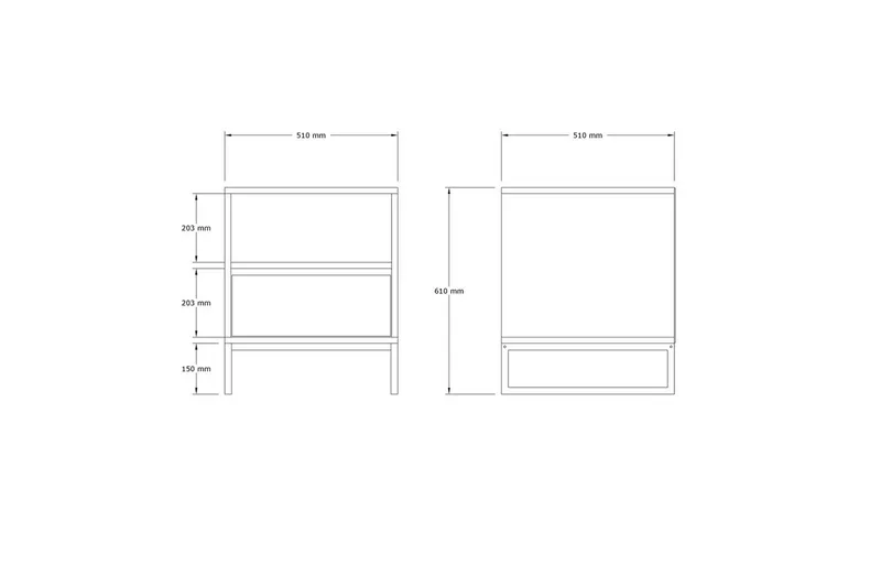 Elvarn Sängbord 51 cm - Vit - Möbler - Bord & matgrupp - Avlastningsbord & sidobord - Sängbord & nattduksbord