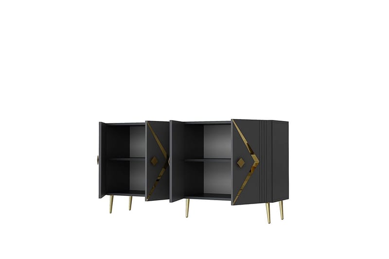 Elvon Konsollbord 150 cm - Antracit/Guld - Möbler - Bord & matgrupp - Avlastningsbord & sidobord - Konsolbord & hallbord