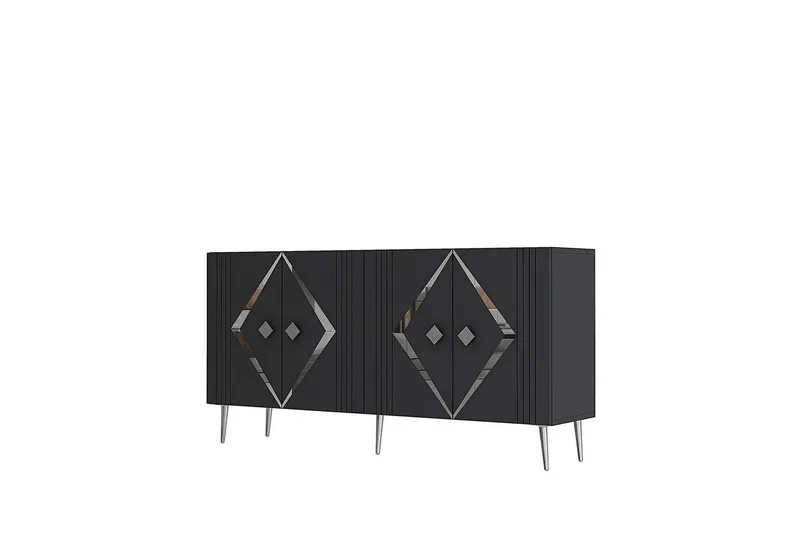 Elvon Konsollbord 150 cm, Antracit/Silver