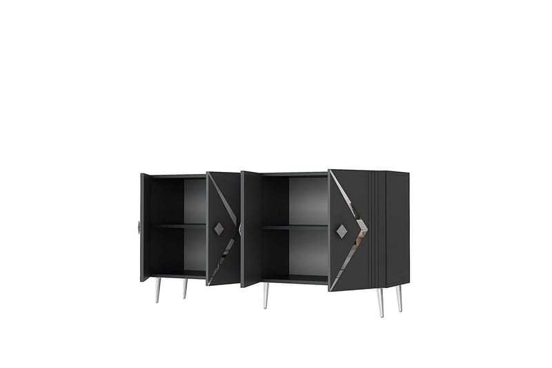 Elvon Konsollbord 150 cm - Antracit/Silver - Möbler - Bord & matgrupp - Avlastningsbord & sidobord - Konsolbord & hallbord