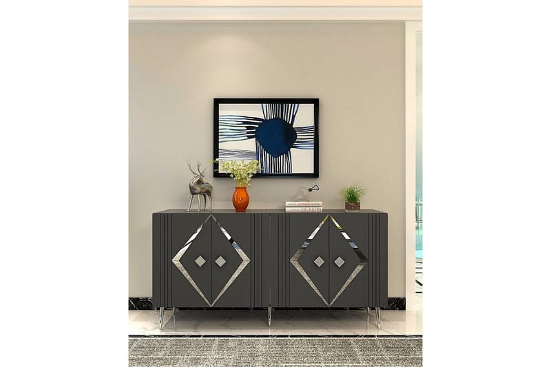 Elvon Konsollbord 150 cm - Antracit/Silver - Möbler - Bord & matgrupp - Avlastningsbord & sidobord - Konsolbord & hallbord