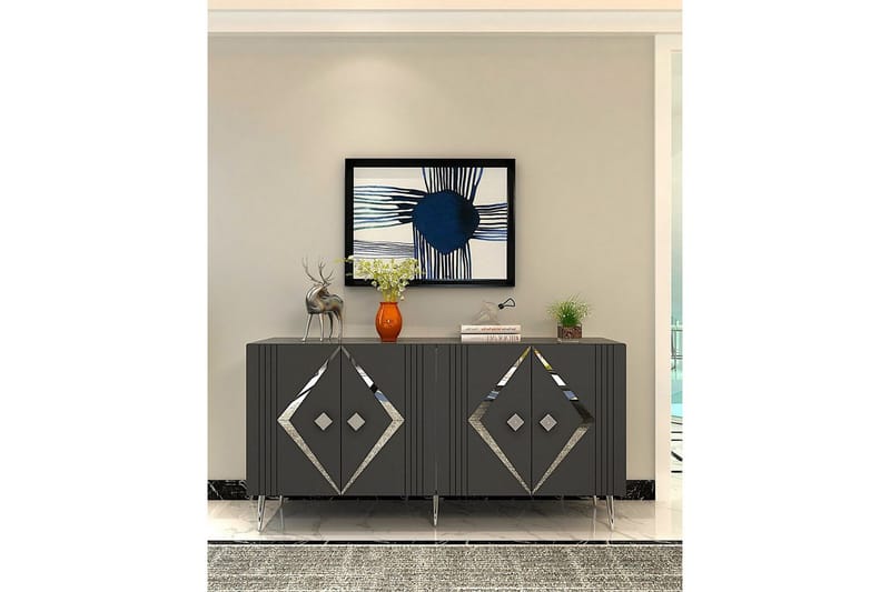 Elvon Konsollbord 150 cm - Antracit/Silver - Möbler - Bord & matgrupp - Avlastningsbord & sidobord - Konsolbord & hallbord