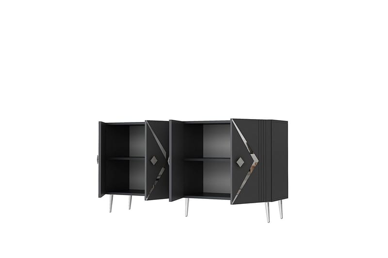 Elvon Konsollbord 150 cm - Antracit/Silver - Möbler - Bord & matgrupp - Avlastningsbord & sidobord - Konsolbord & hallbord