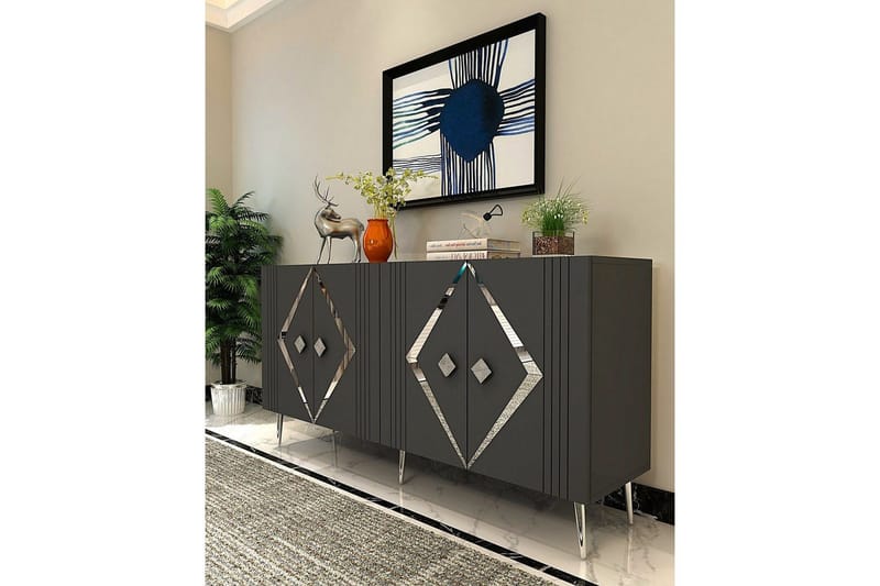 Elvon Konsollbord 150 cm - Antracit/Silver - Möbler - Bord & matgrupp - Avlastningsbord & sidobord - Konsolbord & hallbord