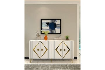 Elvon Konsollbord 150 cm - Vit/Guld - Möbler - Bord & matgrupp - Avlastningsbord & sidobord - Konsolbord & hallbord