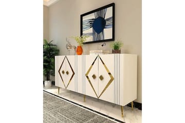 Elvon Konsollbord 150 cm - Vit/Guld - Möbler - Bord & matgrupp - Avlastningsbord & sidobord - Konsolbord & hallbord