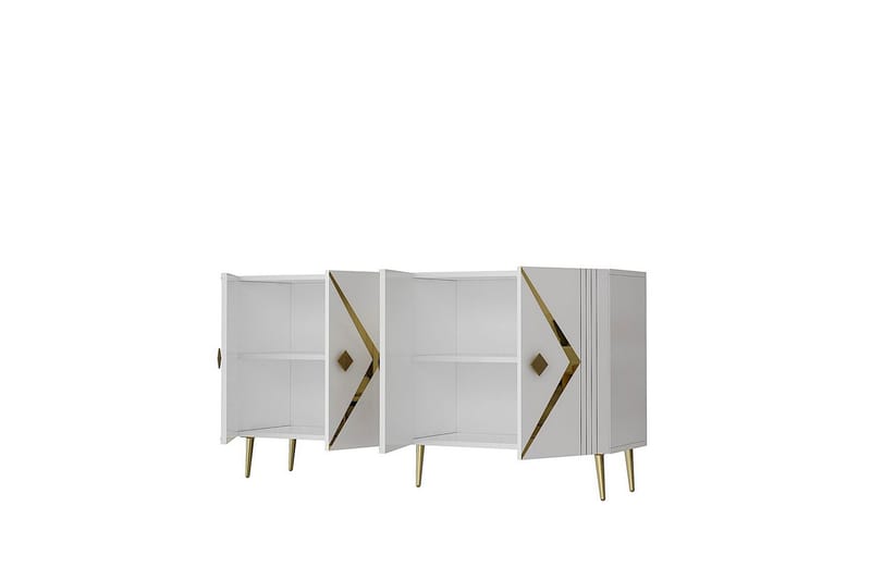 Elvon Konsollbord 150 cm - Vit/Guld - Möbler - Bord & matgrupp - Avlastningsbord & sidobord - Konsolbord & hallbord