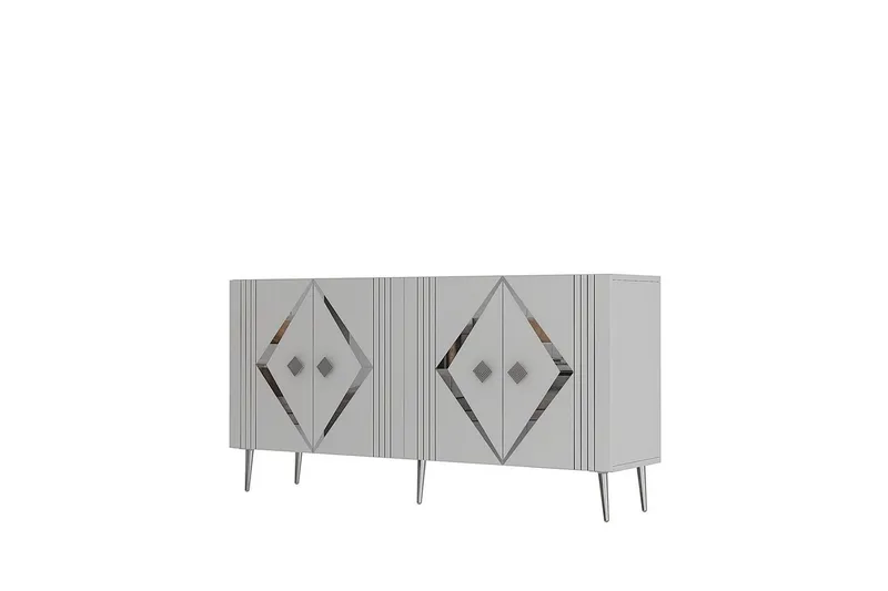 Elvon Konsollbord 150 cm, Vit/Silver