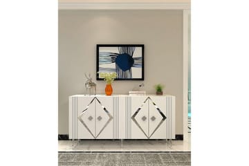 Elvon Konsollbord 150 cm - Vit/Silver - Möbler - Bord & matgrupp - Avlastningsbord & sidobord - Konsolbord & hallbord