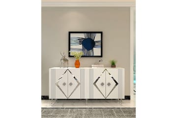 Elvon Konsollbord 150 cm - Vit/Silver - Möbler - Bord & matgrupp - Avlastningsbord & sidobord - Konsolbord & hallbord