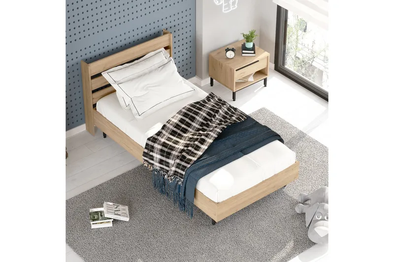 Erhan Sängbord 205,6 cm - Brun - Möbler - Bord & matgrupp - Avlastningsbord & sidobord - Sängbord & nattduksbord