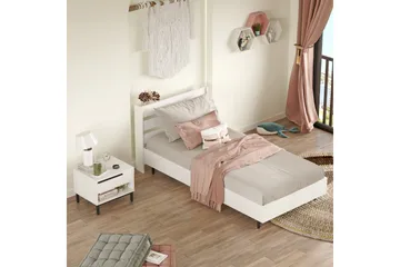 Erhan Sängbord 205,6 cm - Vit - Möbler - Bord & matgrupp - Avlastningsbord & sidobord - Sängbord & nattduksbord