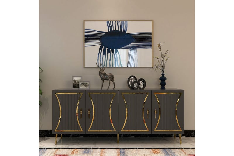 Falra Konsollbord 150 cm - Antracit/Guld - Möbler - Bord & matgrupp - Avlastningsbord & sidobord - Konsolbord & hallbord