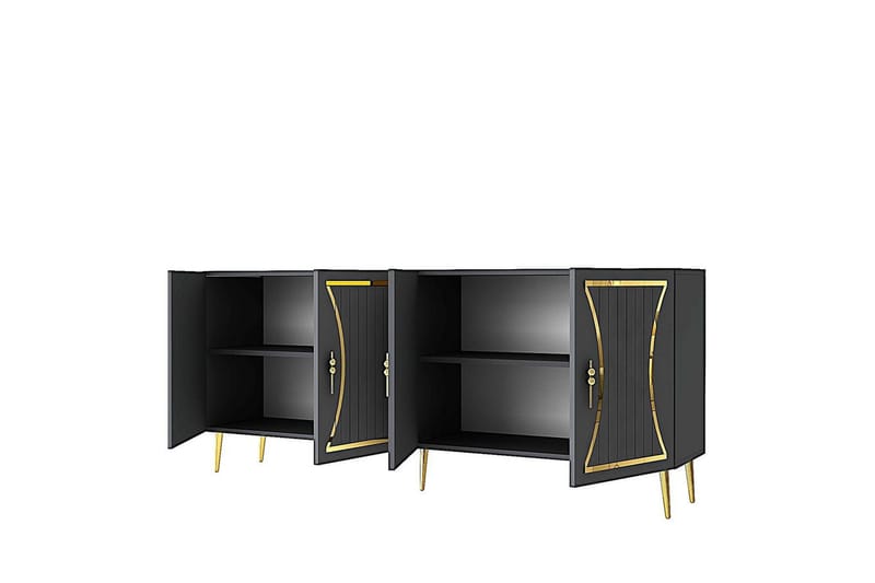 Falra Konsollbord 150 cm - Antracit/Guld - Möbler - Bord & matgrupp - Avlastningsbord & sidobord - Konsolbord & hallbord