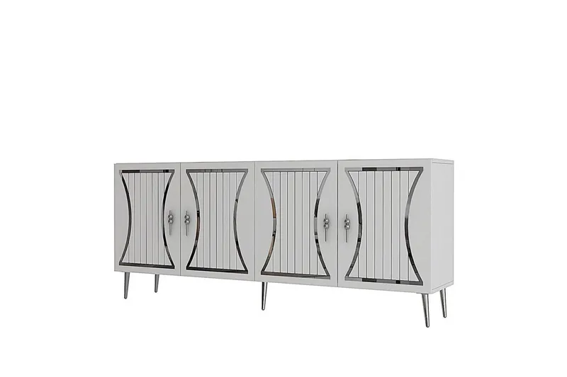 Falra Konsollbord 150 cm, Vit/Silver